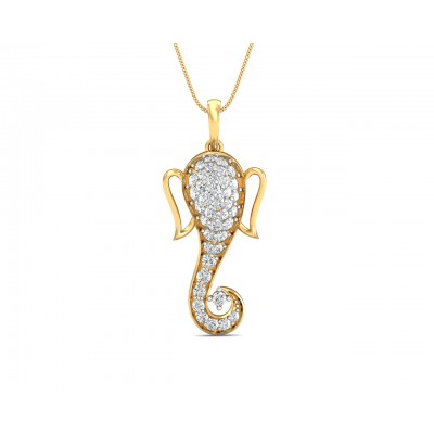 Ganesh Divine depiction pendant in gold